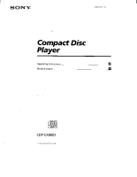 Sony CDP-CX88ES - Owners Manual 